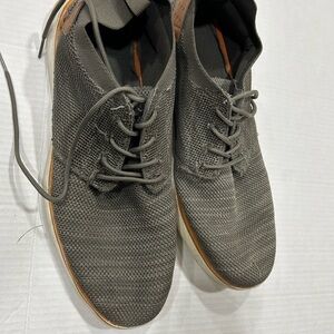 Men's Knit Derby Shoes — Gray Casual Lace-Up